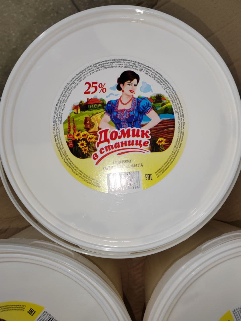 Сметанный продукт домик в станице 25% 5л